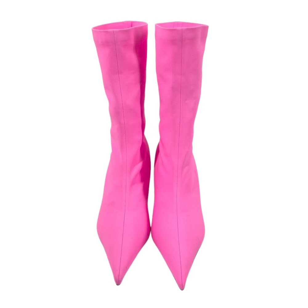 NWOB Balenciaga Pink Knife Pointed Toe Sock Boots - Picture 4 of 15